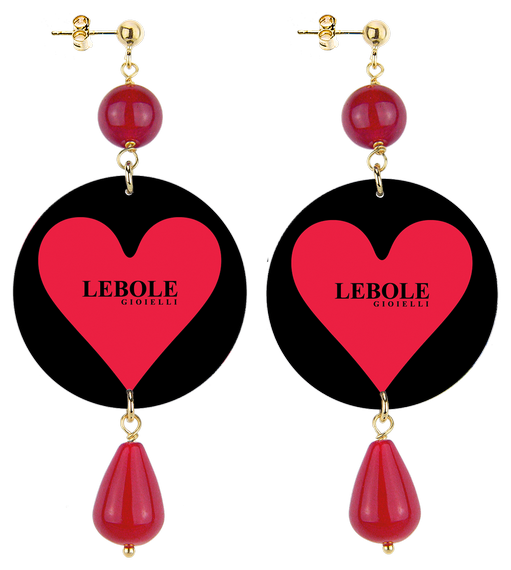 Orecchini Donna Di Cuori Classico Rubino - Lebole Maison