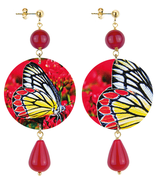 Orecchini Farfalla Classico Rubino - Lebole Maison