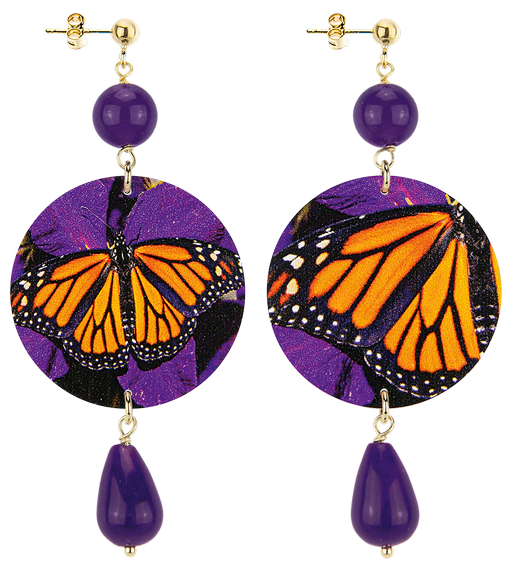 Orecchini Farfalla Classico Viola - Lebole Maison