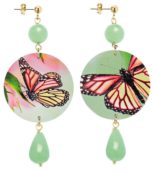 Orecchini Farfalla Classico Verde Giada - Lebole Maison