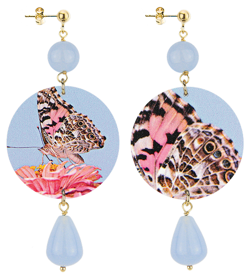 Orecchini Farfalla Classico Celeste - Lebole Maison