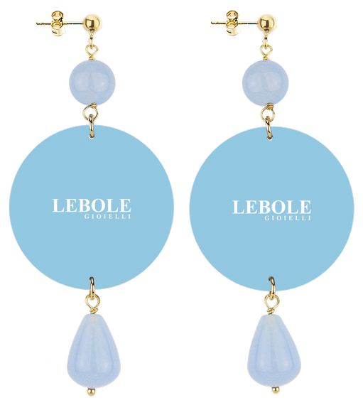 Orecchini Farfalla Classico Celeste - Lebole Maison