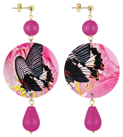 Orecchini Farfalla Classico Fucsia - Lebole Maison