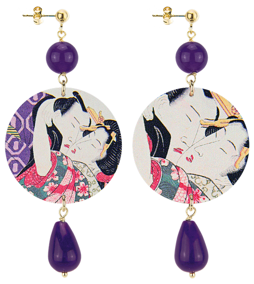 Orecchini Bacio Classico Viola - Lebole Maison