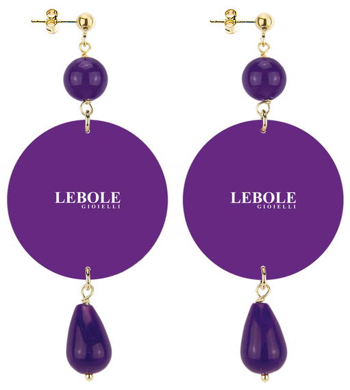 Orecchini Bacio Classico Viola - Lebole Maison