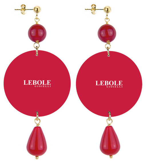Orecchini Bacio Classico Rubino - Lebole Maison
