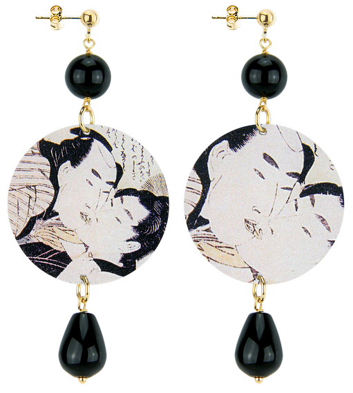 Orecchini Bacio Classico Nero - Lebole Maison