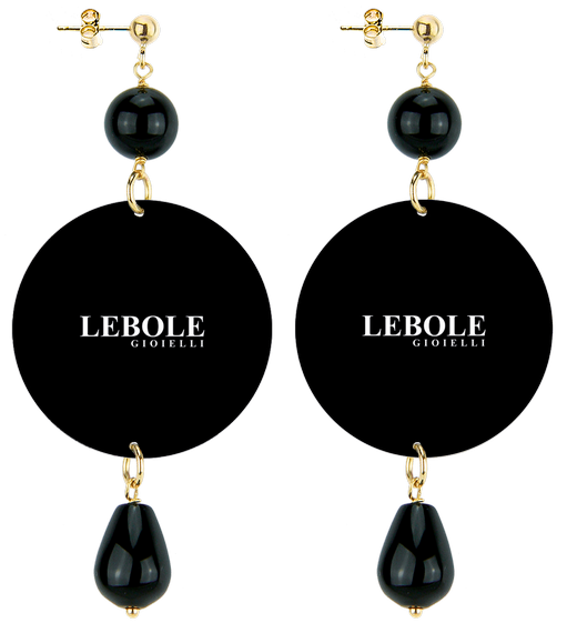 Orecchini Bacio Classico Nero - Lebole Maison