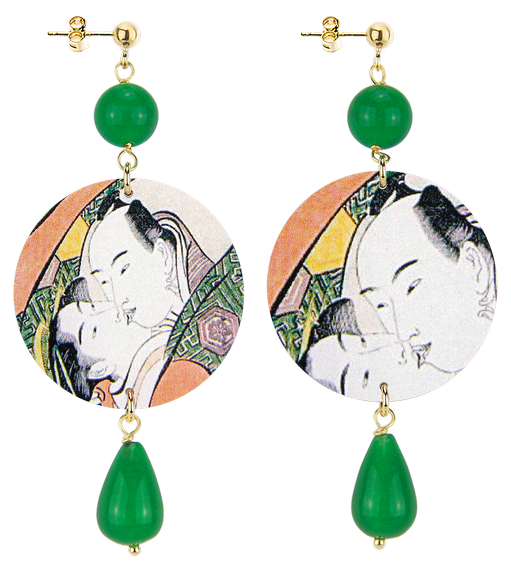 Orecchini Bacio Classico Verde - Lebole Maison