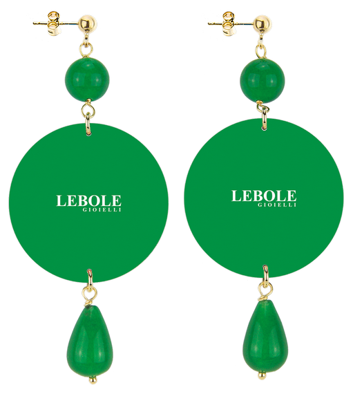 Orecchini Bacio Classico Verde - Lebole Maison