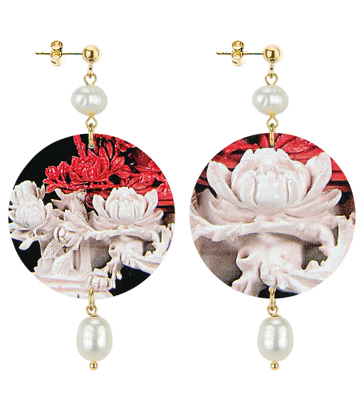 Orecchini Fiore Di Corallo Classico Perla - Lebole Maison