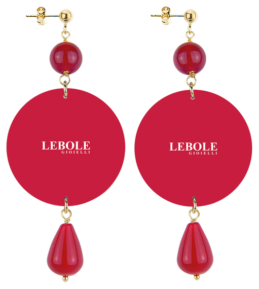 Orecchini Gufi In Love Classico Rubino - Lebole Maison