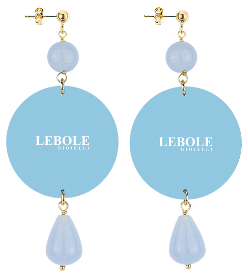 Orecchini Putto Con Preghiera Classico Celeste - Lebole Maison