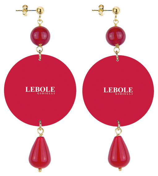 Orecchini Madonna Con Colomba Classico Rubino - Lebole Maison