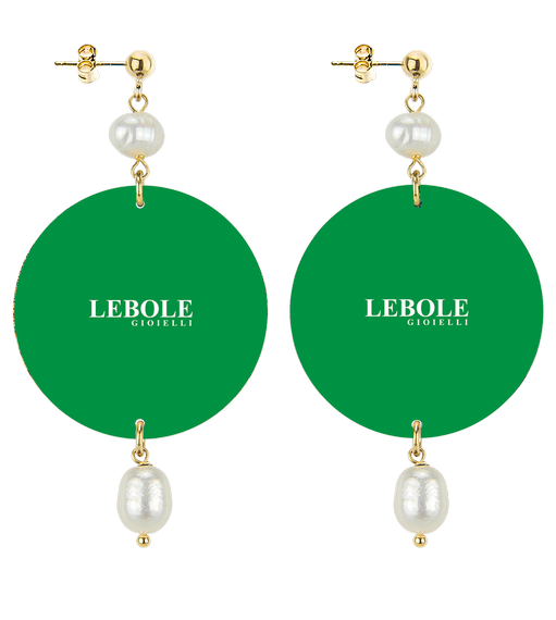 Orecchini Madonna Verde Classico Perla - Lebole Maison