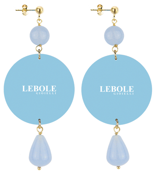 Orecchini Ramo Fiori Classico Celeste - Lebole Maison