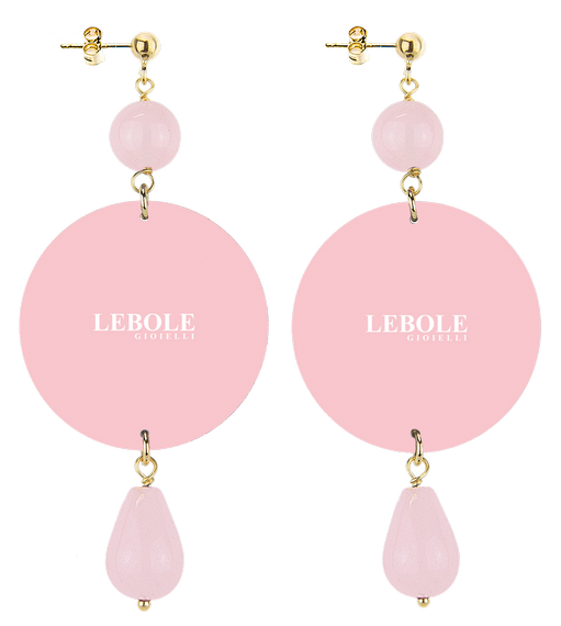 Orecchini Ramo Fiori Pietra Rosa - Lebole Maison