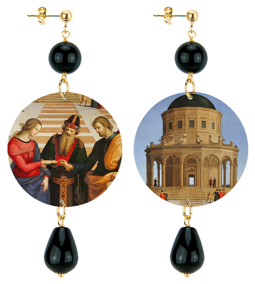 Orecchini Sposalizio Della Vergine Di R. Sanzio Classico Nero - Lebole Maison