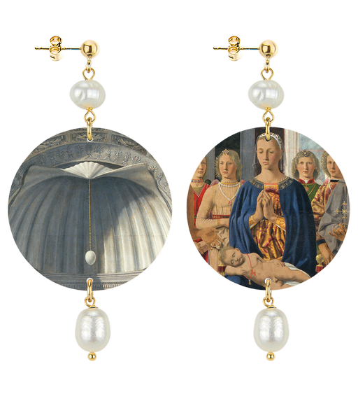Orecchini Pala Montefeltro Di P. Della Francesca Classico Perla - Lebole Maison