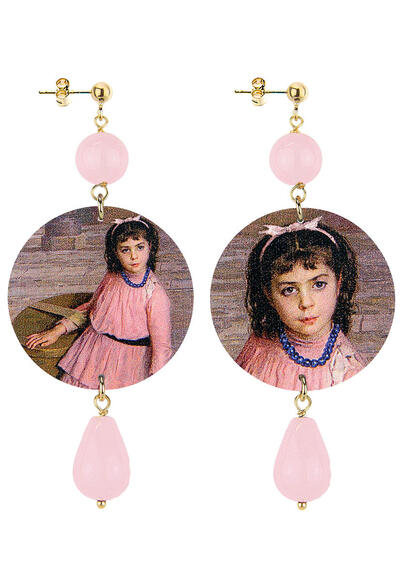 Orecchini Bambina Di E.longoni Classico Rosa - Lebole Maison