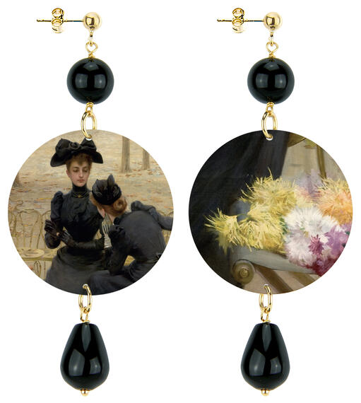 Orecchini Vittorio Corcos Classico Nero - Lebole Maison