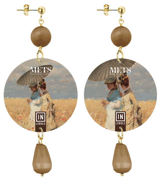 Giuseppe De Nittis Classic Brown Earrings - Lebole Maison