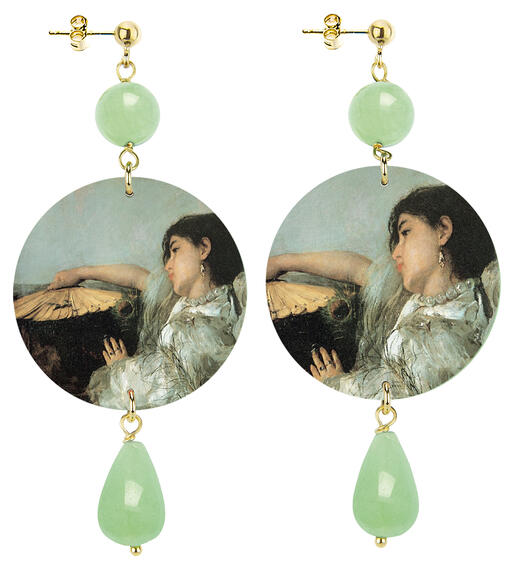 Orecchini Antonio Mancini Classico Verde Giada - Lebole Maison