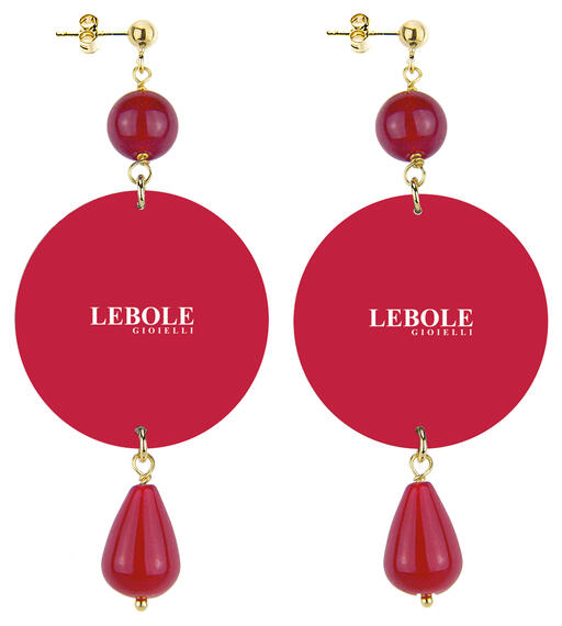 Orecchini Albero Di Natale Classico Rubino - Lebole Maison
