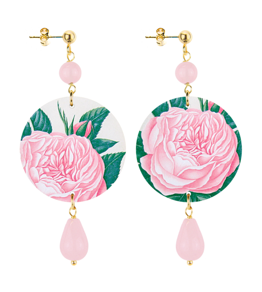 Orecchini Fiore Rosa Piccolo Rosa - Lebole Maison