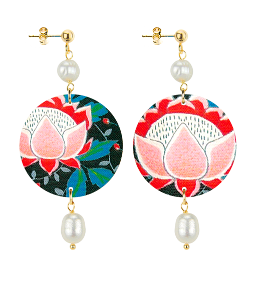 Orecchini Fiore Rosa Piccolo Perla - Lebole Maison