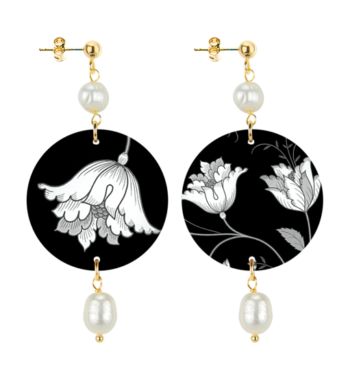 Orecchini Fiore Bianco Piccolo Perla - Lebole Maison