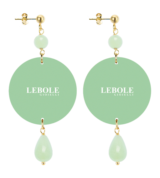 Orecchini La Bella E La Bestia Piccolo Verde Acqua - Lebole Maison