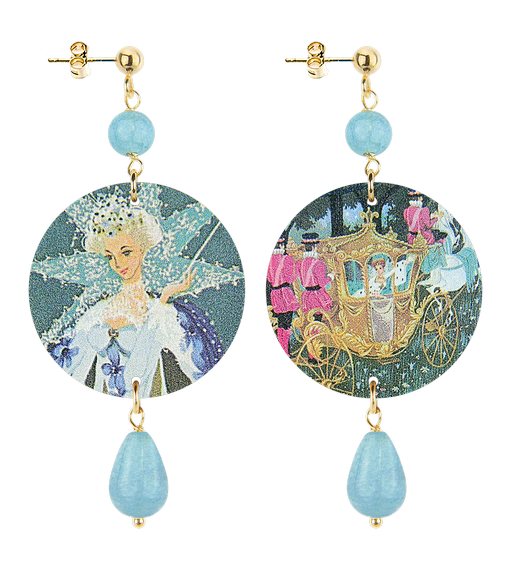 Orecchini Cenerentola Piccolo Celeste Sfumato - Lebole Maison