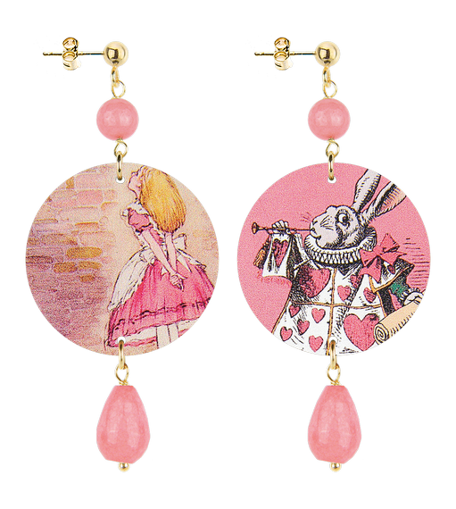 Orecchini Alice Piccolo Rosa Sfaccettato - Lebole Maison