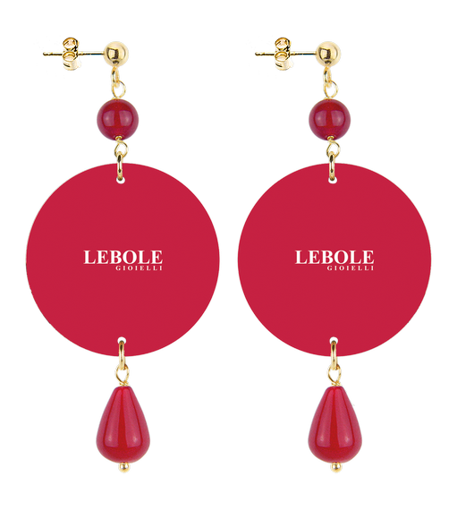 Orecchini Fiore Rosso Piccolo Rubino - Lebole Maison