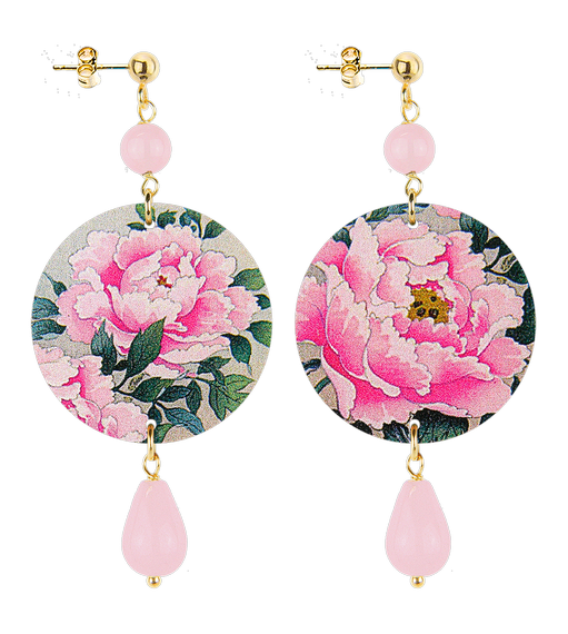 Orecchini Fiore Rosa Piccolo Rosa - Lebole Maison