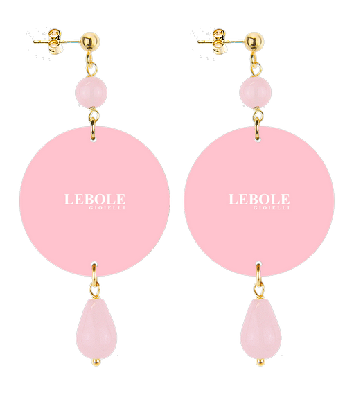 Orecchini Fiore Rosa Piccolo Rosa - Lebole Maison