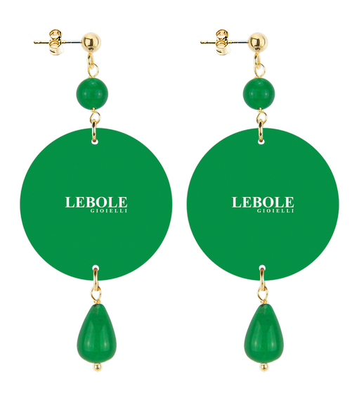 Orecchini Fiore Rosso Piccolo Verde - Lebole Maison