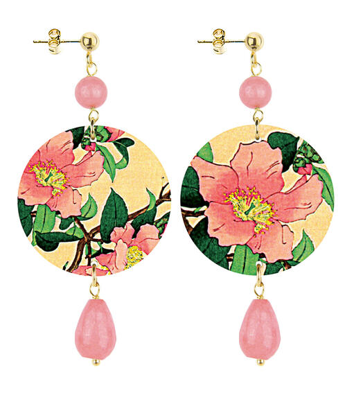 Orecchini Fiore Rosa Piccolo Rosa Sfumato - Lebole Maison