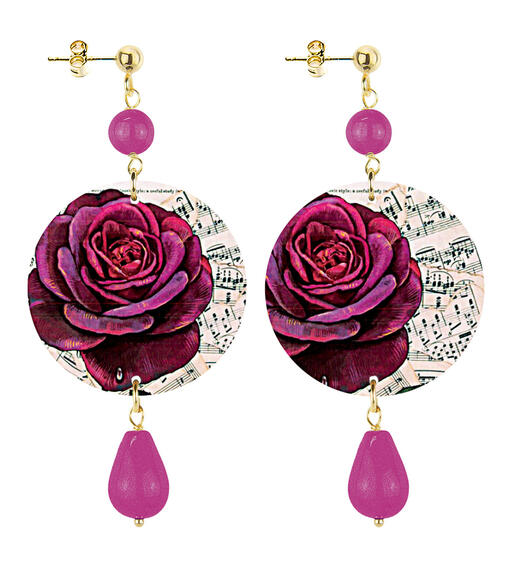 Orecchini Rosa Fucsia Piccolo Fucsia - Lebole Maison