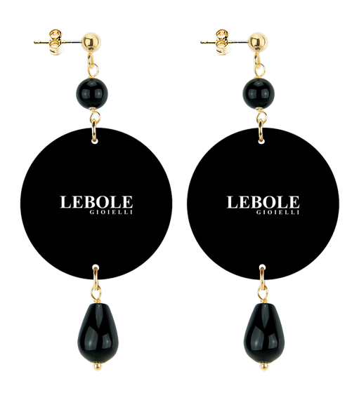 Orecchini Maculato Piccolo Nero - Lebole Maison