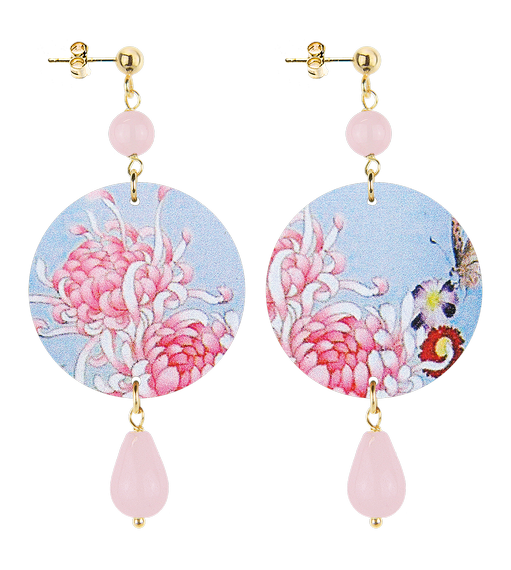 Orecchini Fiore Rosa Piccolo Rosa - Lebole Maison