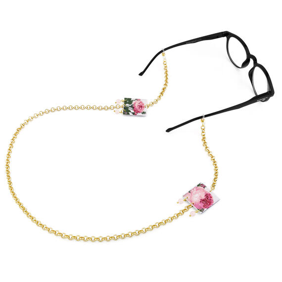 Purple Lilac Flower Glasses Holder Chain - Lebole Maison