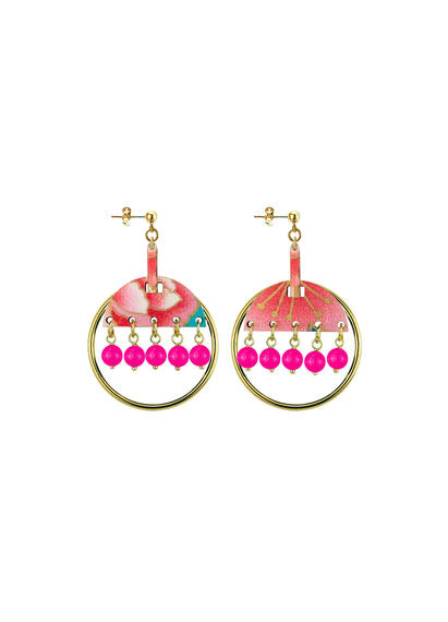 Enso Small Ruby Earrings - Lebole Maison