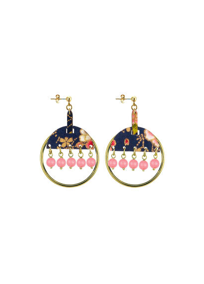 Orecchini Enso Piccolo Rosa Sfumato - Lebole Maison