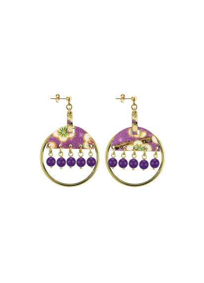 Orecchini Enso Piccolo Viola - Lebole Maison