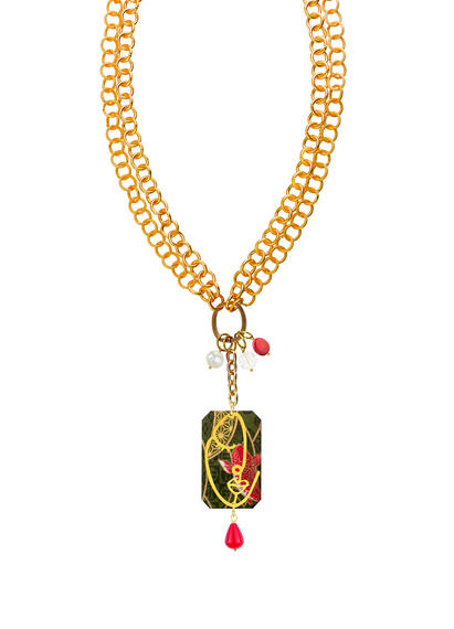 Collana Doppia Viso Rubino - Lebole Maison