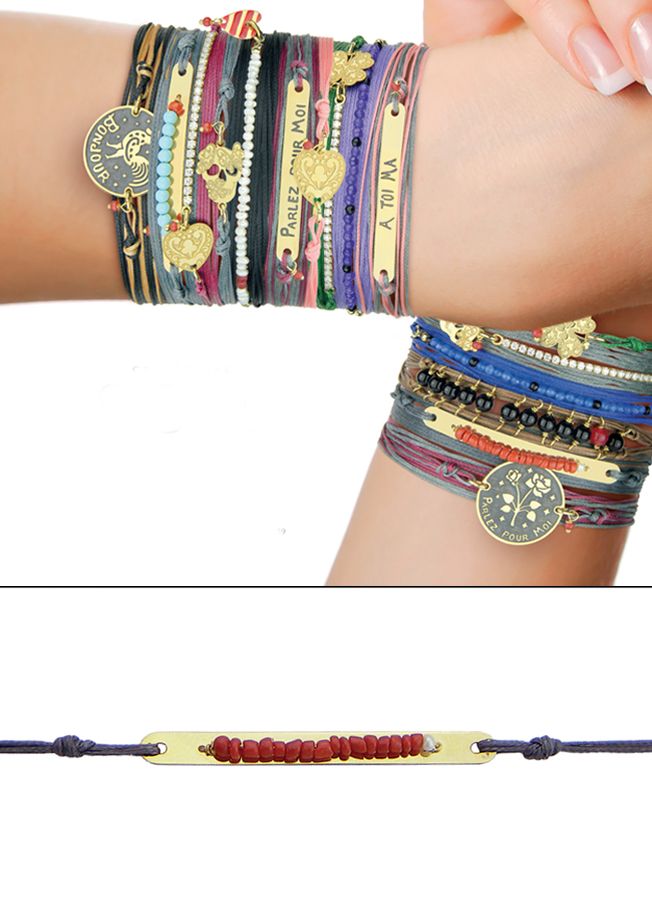 Gray And Red Bond Bracelet - Lebole Maison