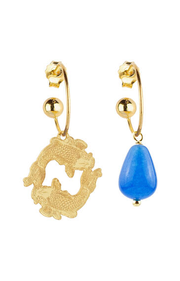 Orecchini Hoop Carpe Azzurro - Lebole Maison