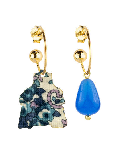 Orecchini Hoop Dama Azzurro - Lebole Maison